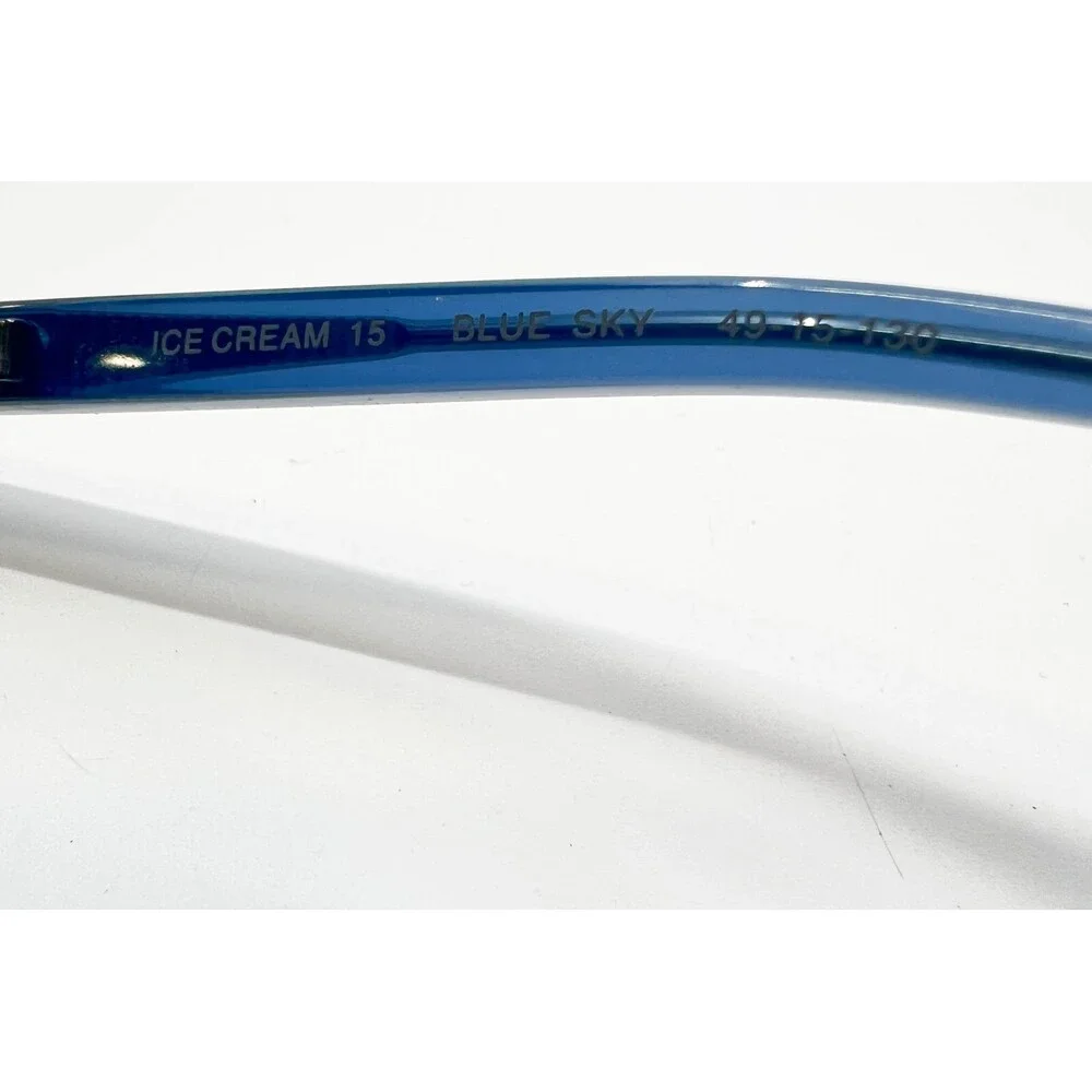 Lisa Loeb Eyewear Glasses Womens Blue Sky Ice Cream 15 Cat Eye 49-15-130
